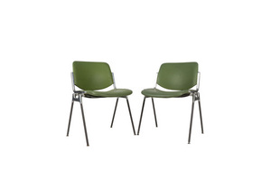 Coppia di sedie da scrivania, design Castelli Coppia di sedie da scrivania, design Castelli