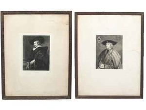 Coppia di stampe raffiguranti Uomini illustri,  Druck Von A. Pisani
