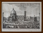 Veduta della Metropolitana Fiorentina e del Battistero di San Giovanni con la processione del Corpus Domini Veduta della Metropolitana Fiorentina e del Battistero di San Giovanni con la processione del Corpus Domini