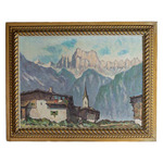 Pittore del XX secolo, Veduta delle Dolomiti-Il Catinaccio Pittore del XX secolo, Veduta delle Dolomiti-Il Catinaccio