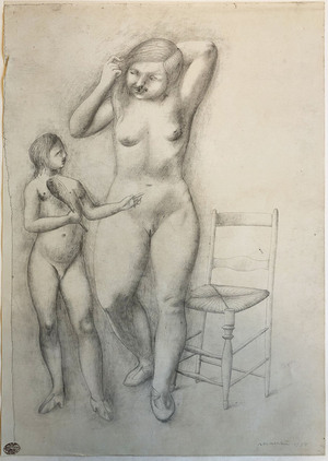 G. Manzù (1908-1991), Donna con bambina