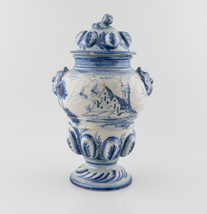 Vaso con coperchio Albisola Vaso con coperchio Albisola