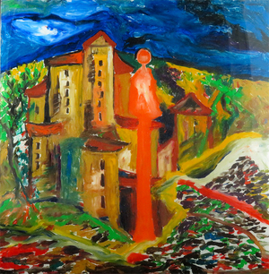 Paolo Lapi(1935-2016), Veduta di paese