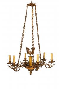Lampadario e coppia di appliques Lampadario e coppia di appliques