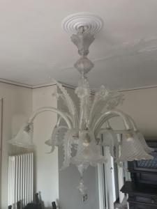 Grande lampadario in vetro Murano