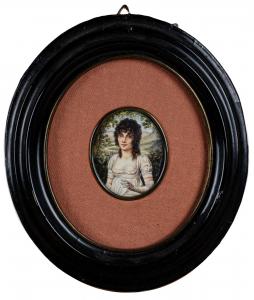 Miniatura su avorio con ritratto di dama