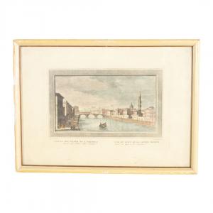 Giovanni Battista Cecchi (Firenze 1748 - Firenze 1849), Veduta del Ponte alla Carraia su disegno di Giuseppe Zocchi