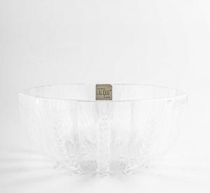 Coppa in cristallo Lalique con decoro di spighe di grano