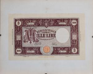 Banconota da Lire 1000, decreto ministeriale 20 luglio e 10 agosto 1943, a firma Luigi Einaudi