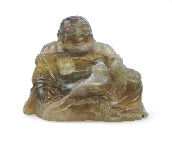 Budai in fluorite