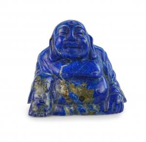 Piccolo Budai in pietra dura blu