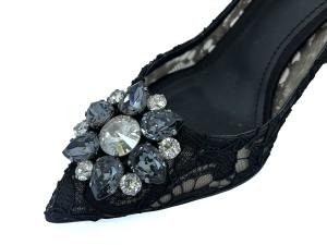Dolce e Gabbana, Paio di décolleté in pizzo nero Dolce e Gabbana, Paio di décolleté in pizzo nero
