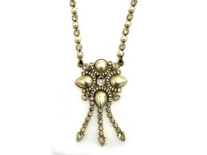 Bijoux Fiaschi, Collana a boule in plastica perlata e metallo argentato Bijoux Fiaschi, Collana a boule in plastica perlata e metallo argentato