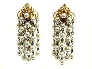 Orecchini bijoux a cascata di perle Orecchini bijoux a cascata di perle