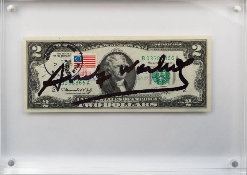 Andy Warhol, banconota da 2 dollari Andy Warhol, banconota da 2 dollari