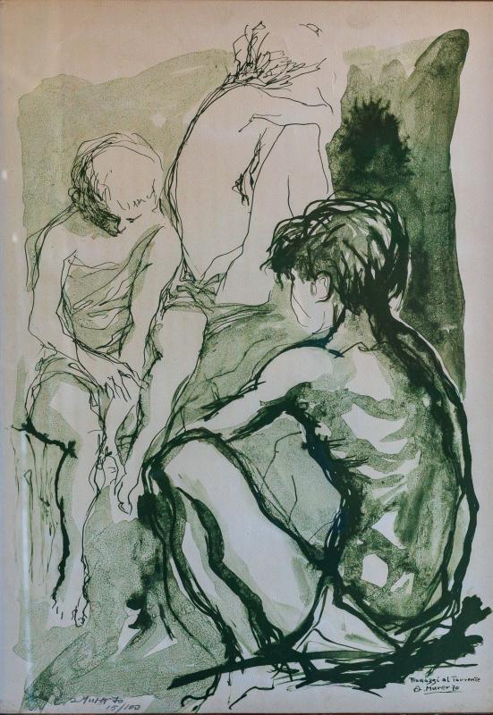 Augusto Murer, 'Ragazzi al torrente' Augusto Murer, 'Ragazzi al torrente'