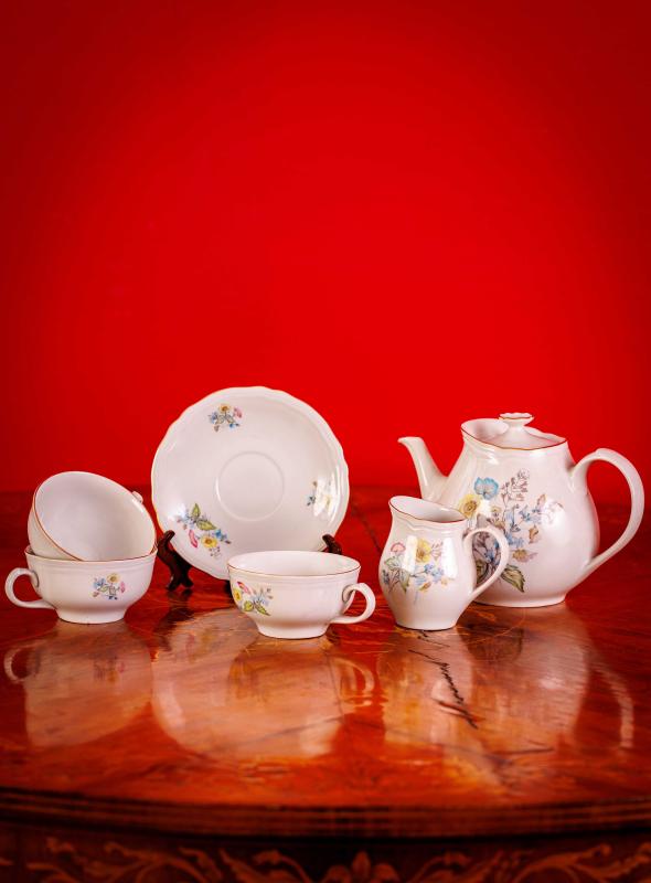 Servito da tè in porcellana, Richard Ginori per Ariston