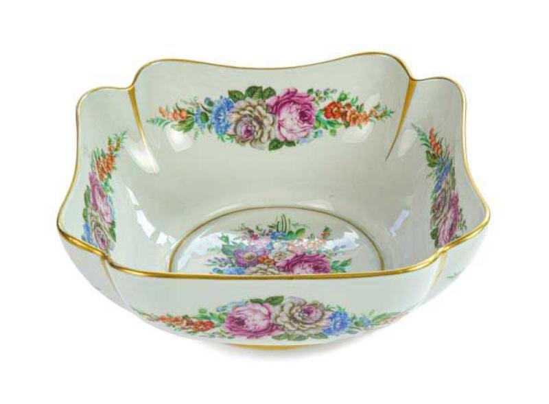 Centrotavola in porcellana bianca-oro, Limoges Centrotavola in porcellana bianca-oro, Limoges