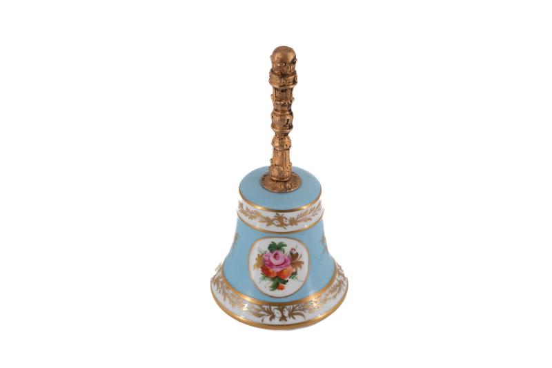 Campanello da tavolo in porcella bianca-azzurra, Limoges