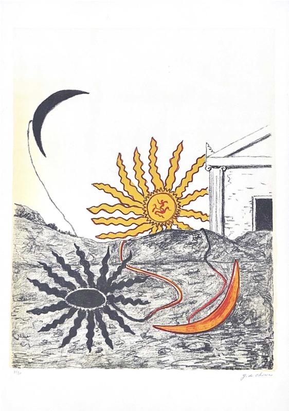 Giorgio De Chirico, Sole spento e luna crescente
