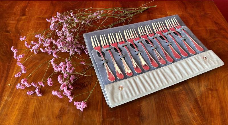 Set di forchettine in argento 800, Fratelli Fecarotta Set di forchettine in argento 800, Fratelli Fecarotta