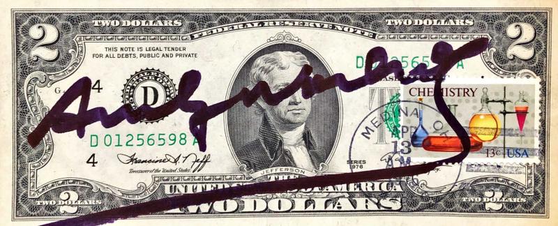 Andy Warhol, Banconota da 2 dollari