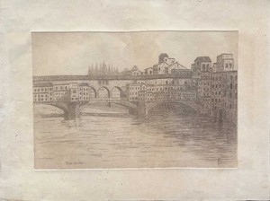 Anonimo, Acquaforte di Ponte Vecchio