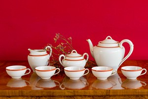 Servito da tè in porcellana bianca, Richard Ginori