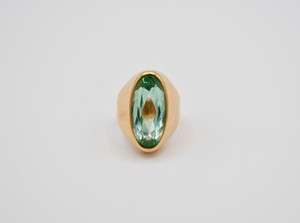 Anello in oro 750, con prasiolite