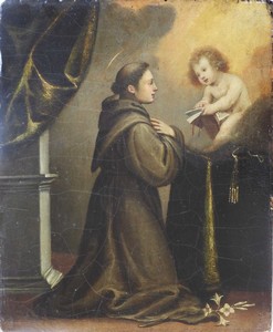 Ludovico Cardi detto il Cigoli (Firenze 1559 - Roma 1613), Attribuito a, Gesù appare a Sant’Antonio
