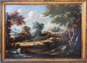 Pietro Montanini (Perugia 1626 – 1689), Alla maniera di, Paesaggio