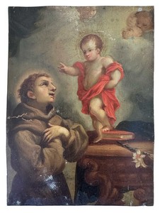 Francesco De mura (Napoli 1696 - 1784), Scuola di, Gesù Bambino appare a Sant'Antonio