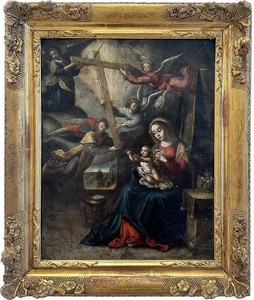 Cornelis de Baellieur (Anversa 1607-1671), Scuola di, Madonna con il Bambino