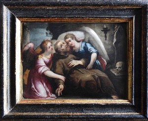 Pittore toscano del XVII secolo, San Francesco in estasi