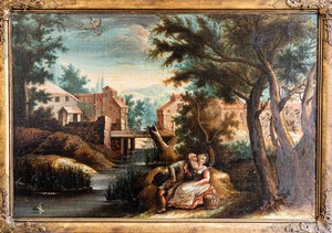 Scuola fiamminga del XVIII secolo, Allegoria della caducità della vita Scuola fiamminga del XVIII secolo, Allegoria della caducità della vita