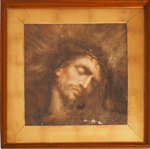 Francesco Falcone (Chiavari 1892 – 1978), Attribuito a, Volto di Cristo incoronato di spine