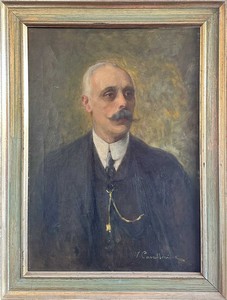 Vittorio Cavalleri (Torino 1860 - 1938), Attribuito a, Ritratto maschile Vittorio Cavalleri (Torino 1860 - 1938), Attribuito a, Ritratto maschile