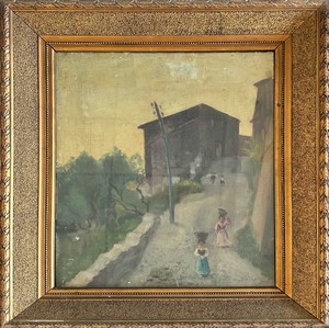 Nelly Gallet Saint-Signy (Parigi 1883 - Châtellerault 1974), Attribuito a, Strada di Subiaco Nelly Gallet Saint-Signy (Parigi 1883 - Châtellerault 1974), Attribuito a, Strada di Subiaco