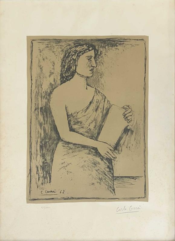 Carlo Carrà, Donna con libro