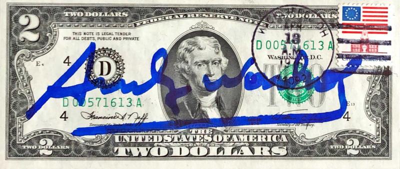 Andy Warhol, Banconota da 2 dollari