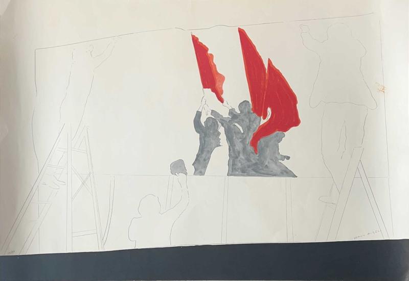 Franco Angeli, Bandiere rosse