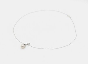 Collana in oro bianco 750 con pendente con perla
