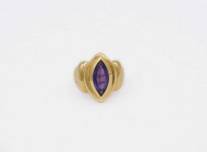 Anello in oro 750 con ametista