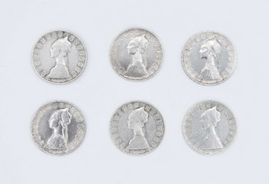 Lotto di undici monete in argento