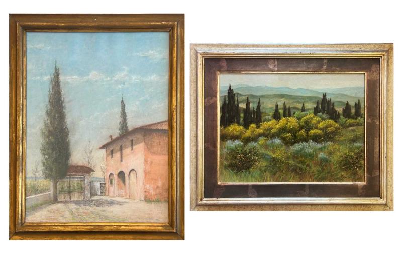 Coppia di paesaggi toscani Coppia di paesaggi toscani