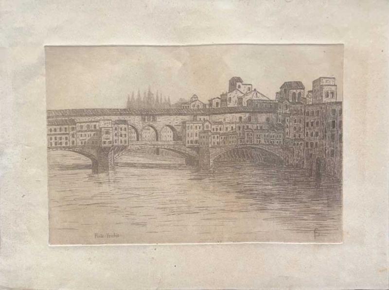 Anonimo, Acquaforte di Ponte Vecchio Anonimo, Acquaforte di Ponte Vecchio