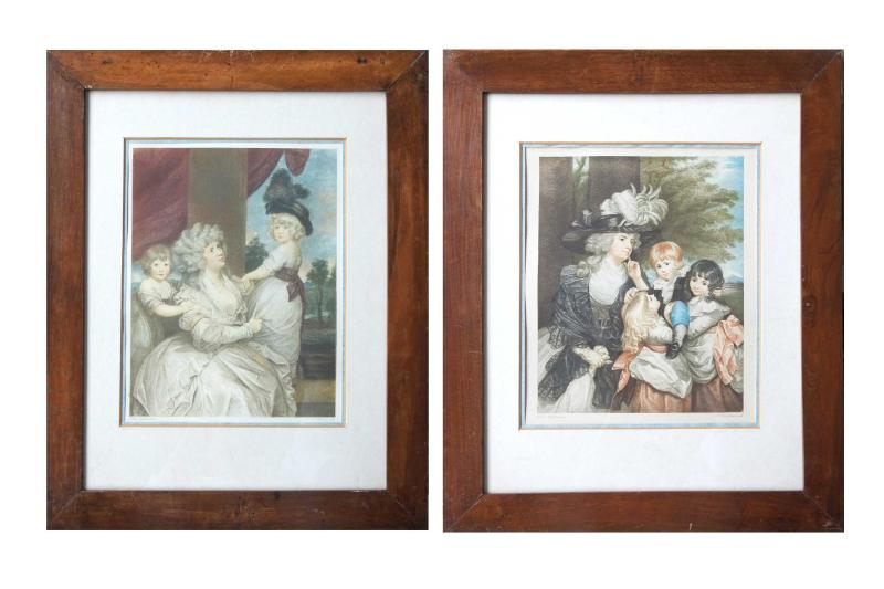 Coppia di incisioni di Francesco Bartolozzi, Jane countess of Harrington, Lord Viscount Petersham & the Honble, Lincoln Stanhope, after Joshua Reynolds Coppia di incisioni di Francesco Bartolozzi, Jane countess of Harrington, Lord Viscount Petersham & the Honble, Lincoln Stanhope, after Joshua Reynolds