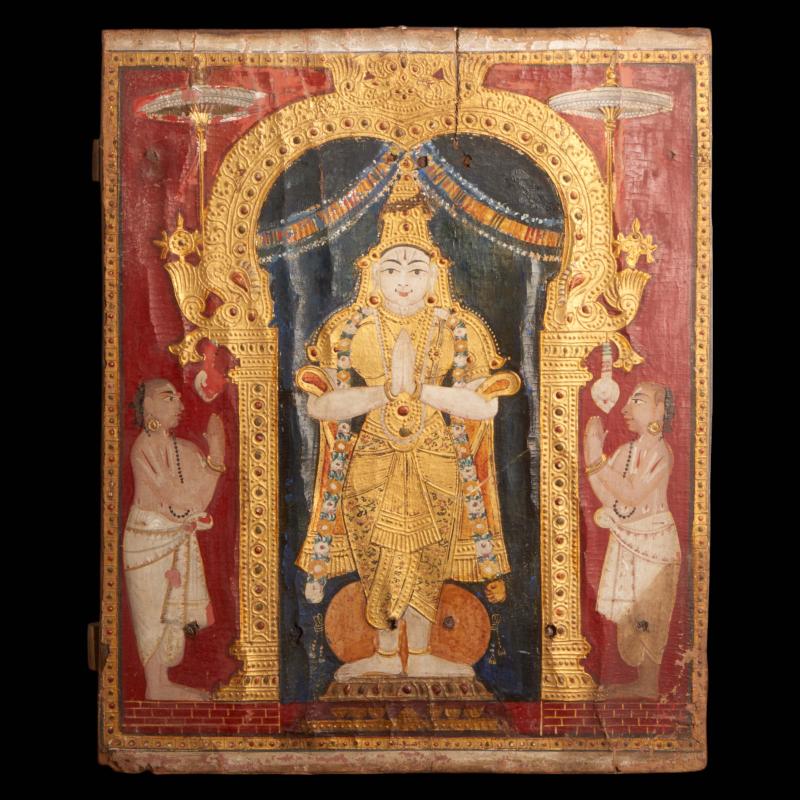 Dipinto Thanjavur. India Meridionale, Tamil Nadu, XIX secolo
