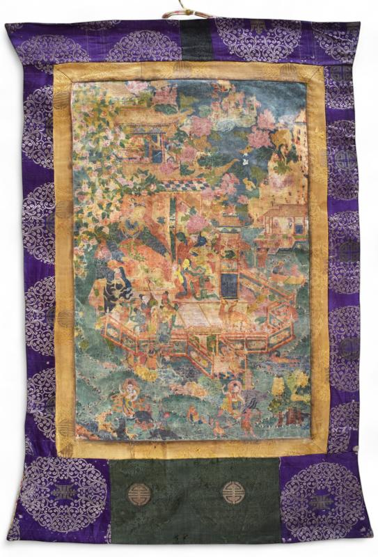 Thangka raffigurante Samanthabadra Thangka raffigurante Samanthabadra