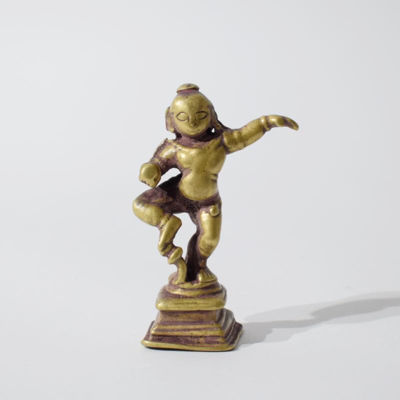Bronzo devozionale raffigurante Bala Krishna Bronzo devozionale raffigurante Bala Krishna